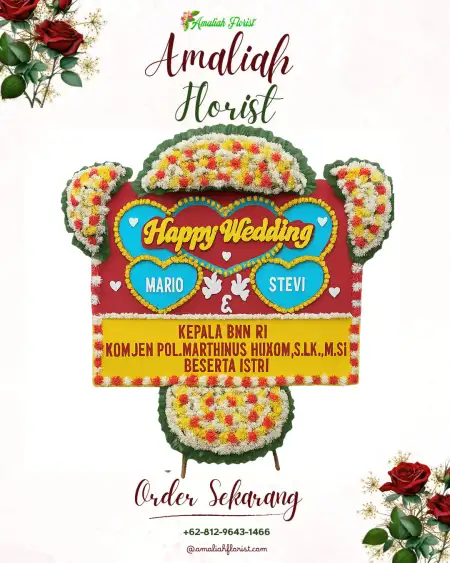 Papan Bunga Pernikahan Sugeng